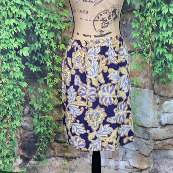 LOFT Paisley Patterned Midi Skirt, S - Picture 6 of 8